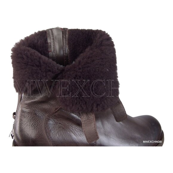 CESARE PACIOTTI SHEARLING LEATHER BOOTS ITALIAN DESIGNER MENS SHOES main image 9
